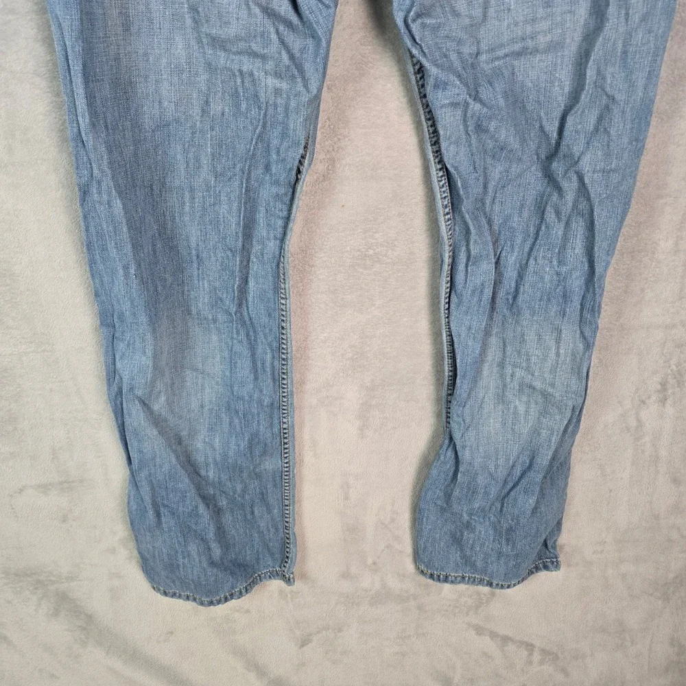 Levis 569 Loose Straight Jeans Mens 39x33‎ Light Wash Blue Denim 00569-0094